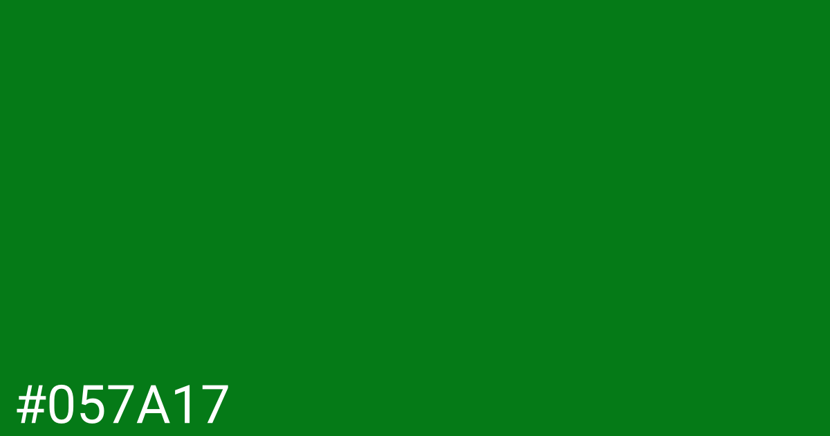 Hex color #057a17 graphic
