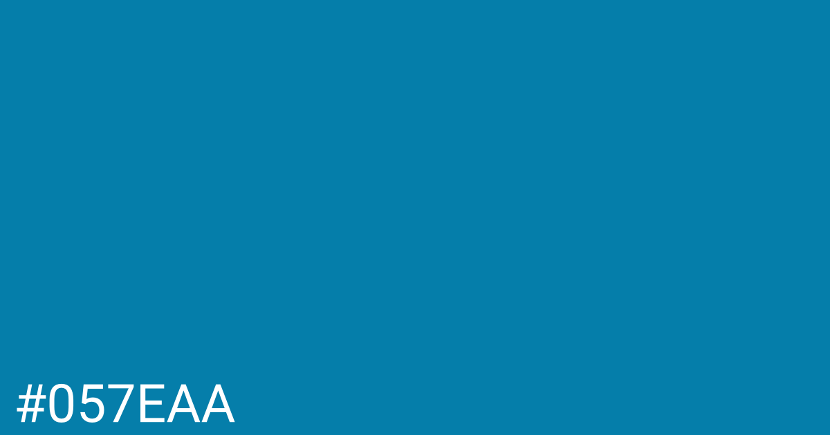 Hex color #057eaa graphic