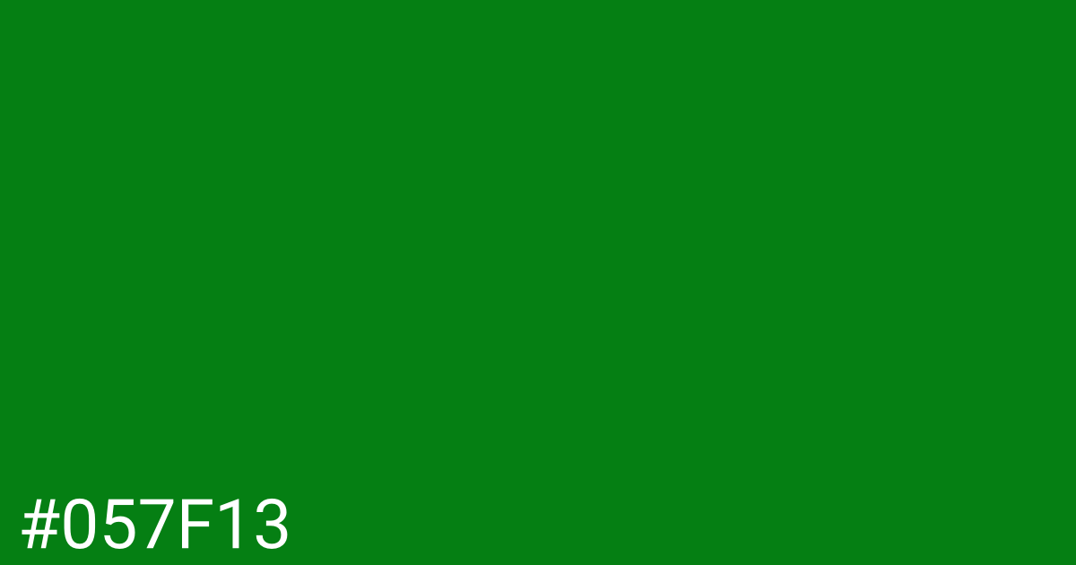 Hex color #057f13 graphic