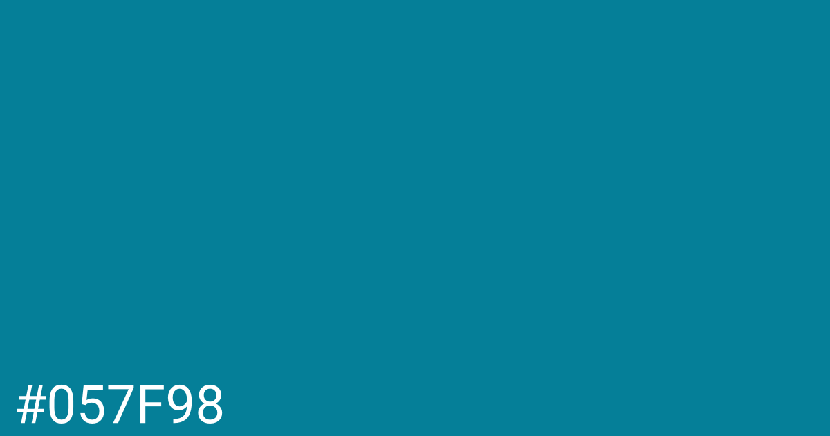 Hex color #057f98 graphic