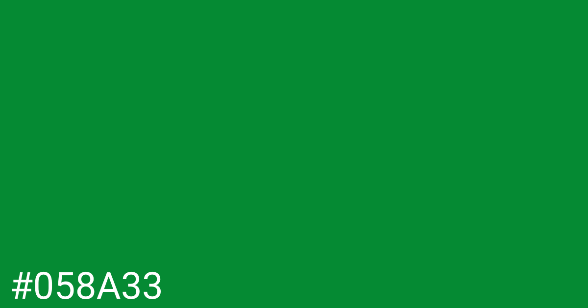 Hex color #058a33 graphic