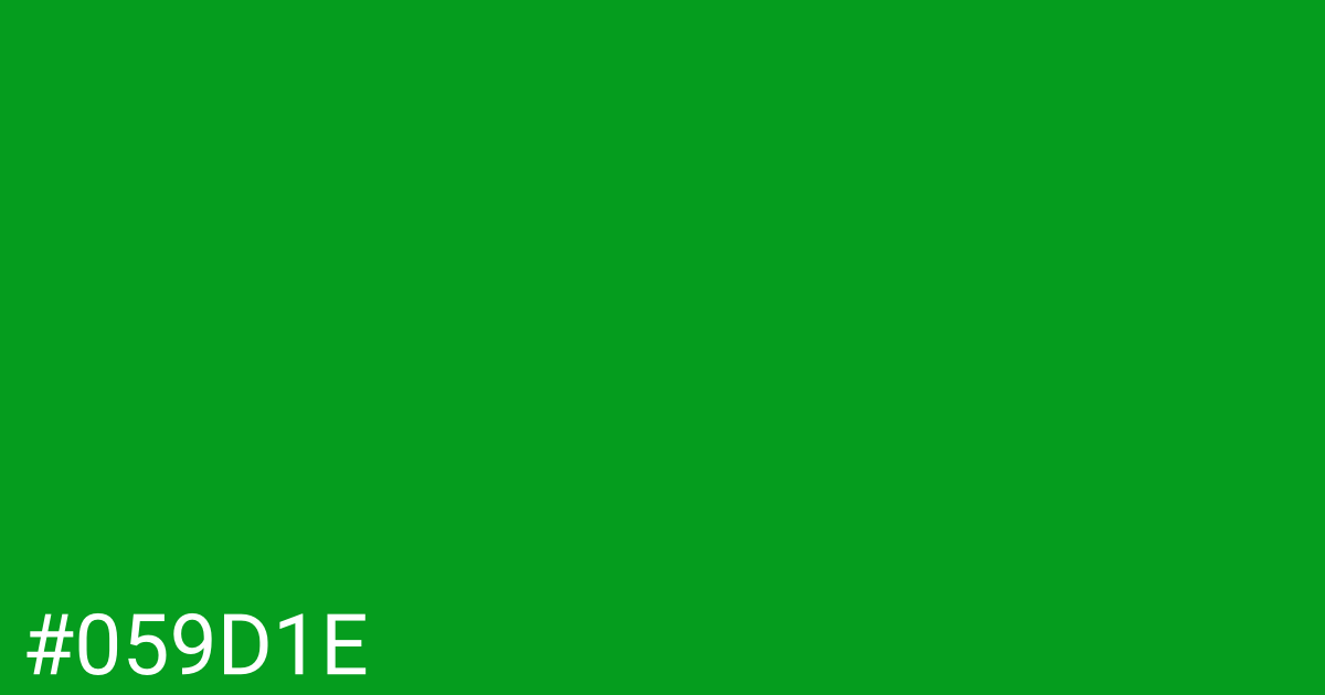 Hex color #059d1e graphic