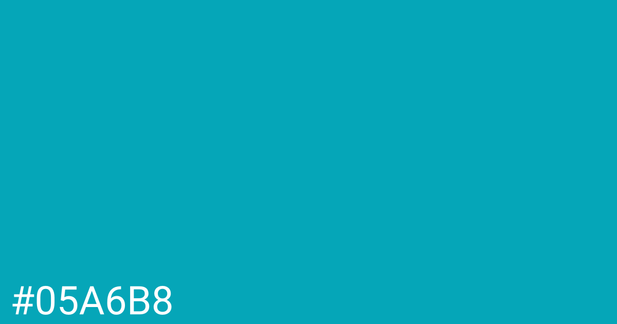 Hex color #05a6b8 graphic