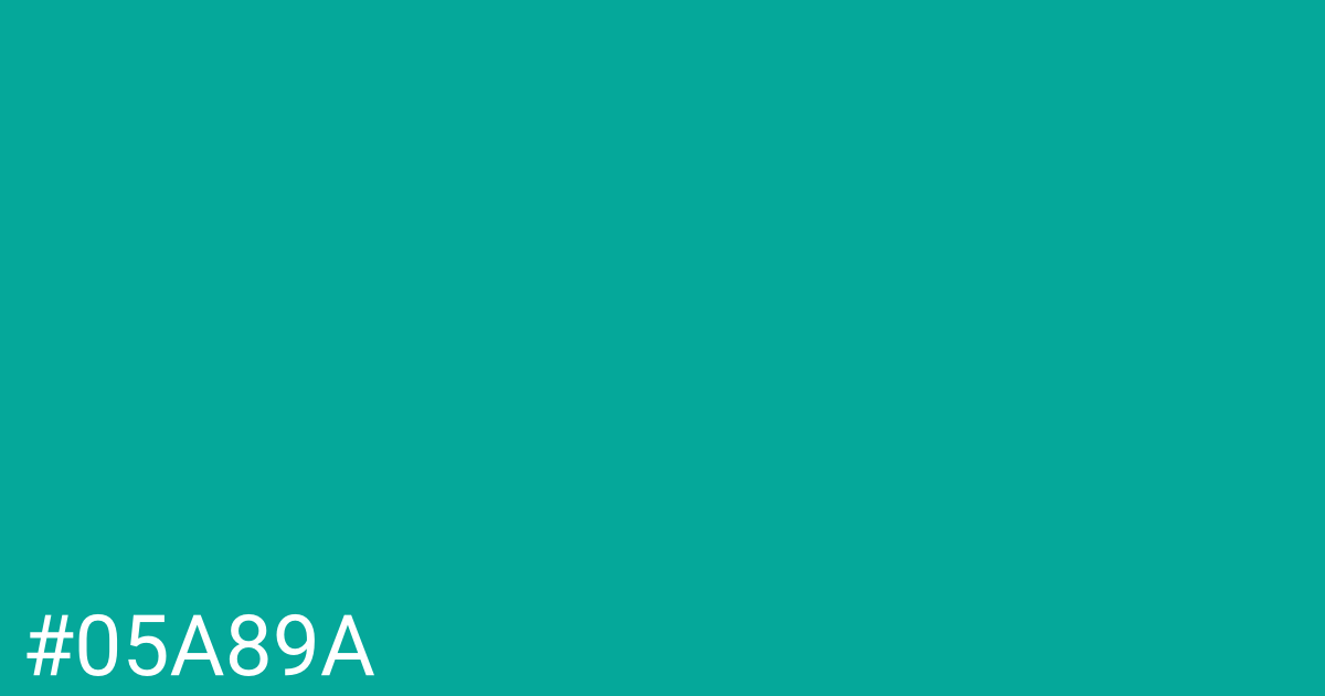 Hex color #05a89a graphic
