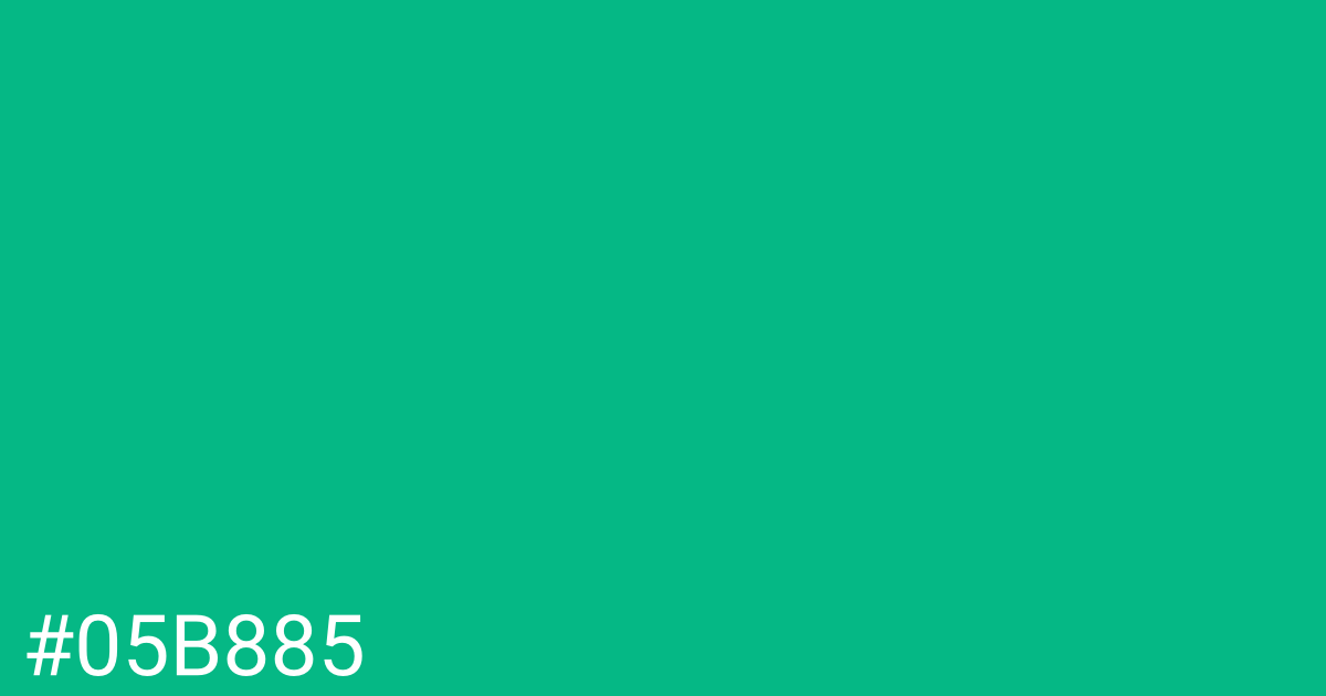 Hex color #05b885 graphic