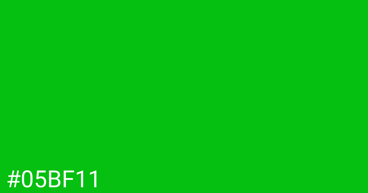 Hex color #05bf11 graphic