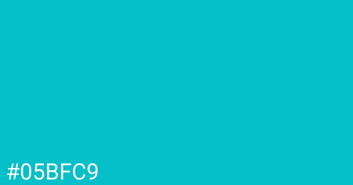 Hex color #05bfc9 graphic