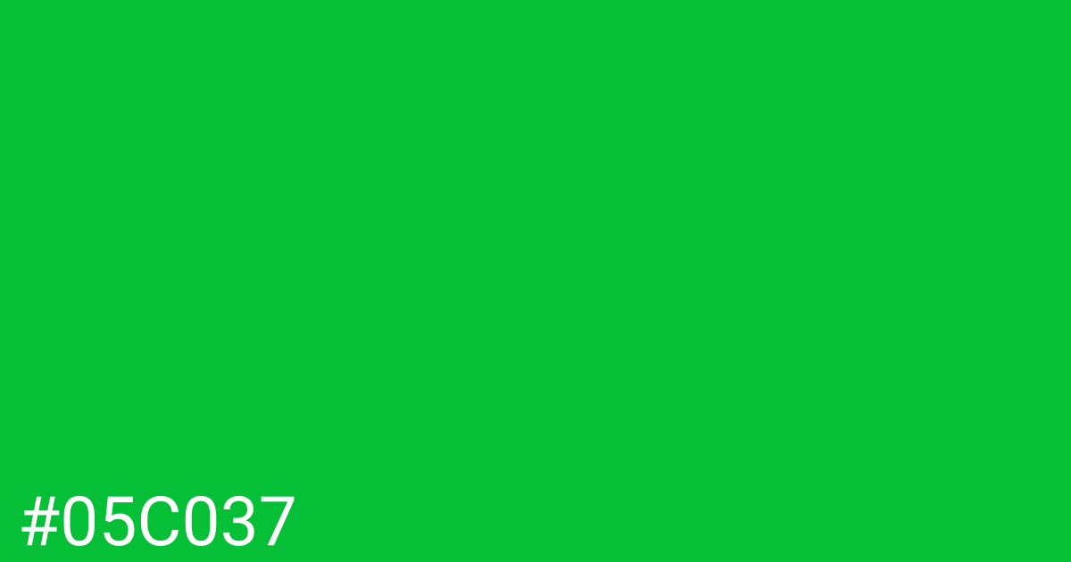 Hex color #05c037 graphic