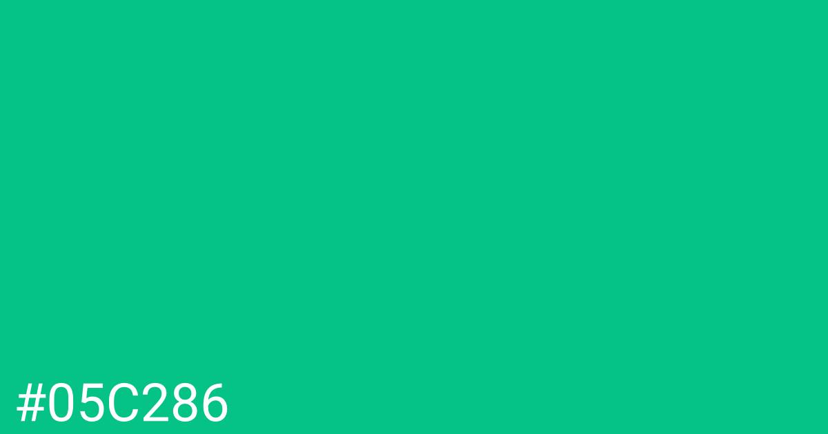 Hex color #05c286 graphic