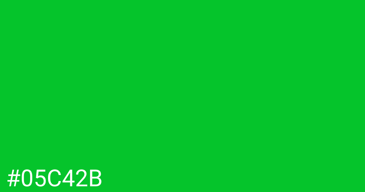 Hex color #05c42b graphic