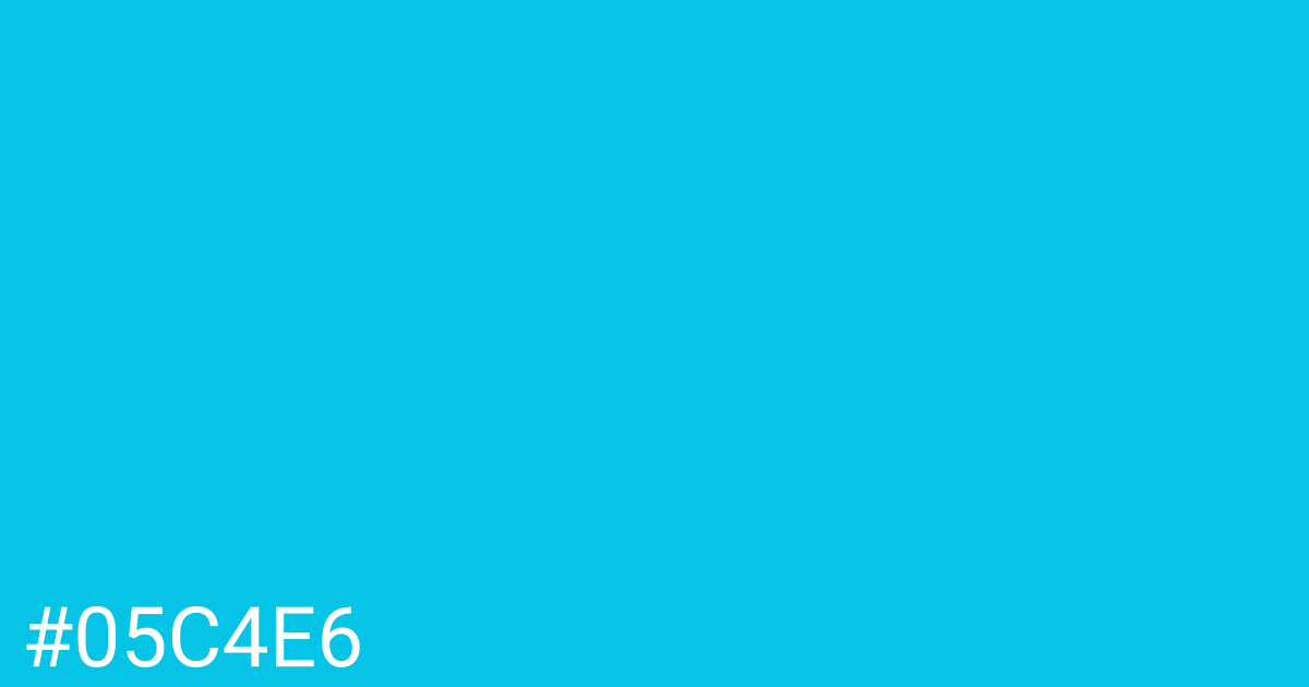Hex color #05c4e6 graphic