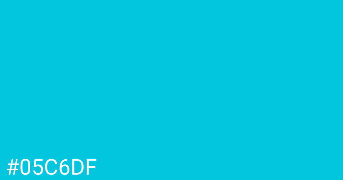 Hex color #05c6df graphic