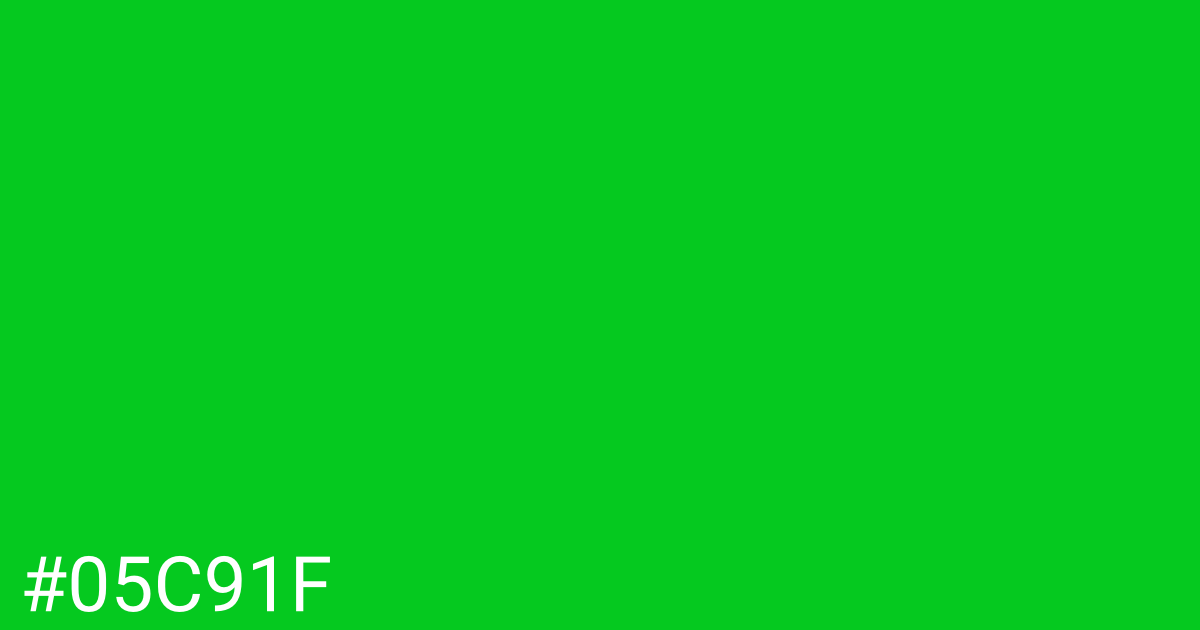 Hex color #05c91f graphic