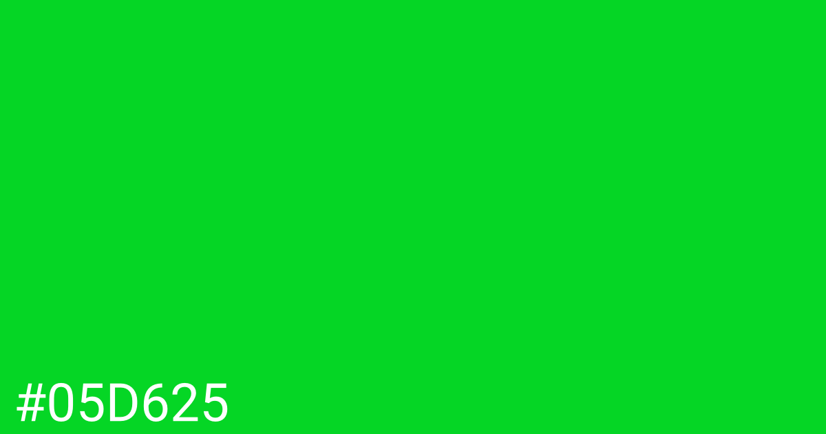 Hex color #05d625 graphic