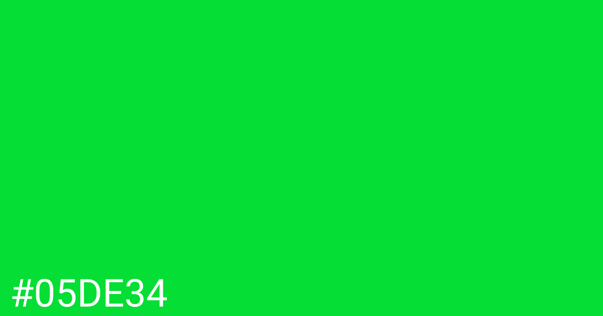 Hex color #05de34 graphic