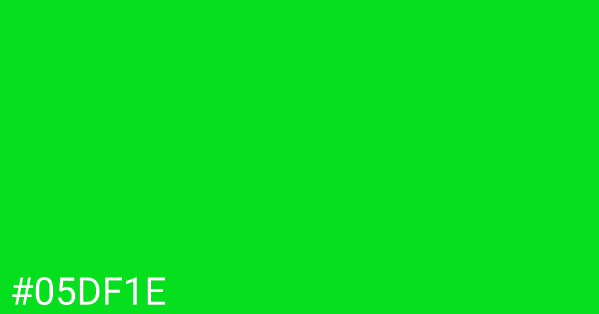 Hex color #05df1e graphic