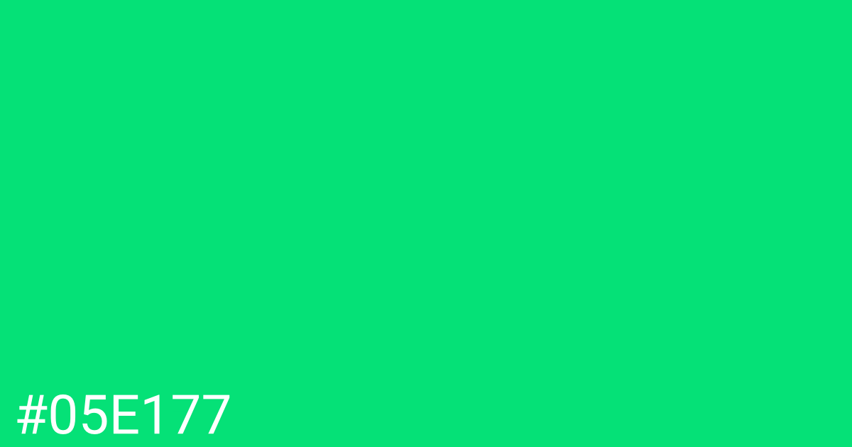 Hex color #05e177 graphic