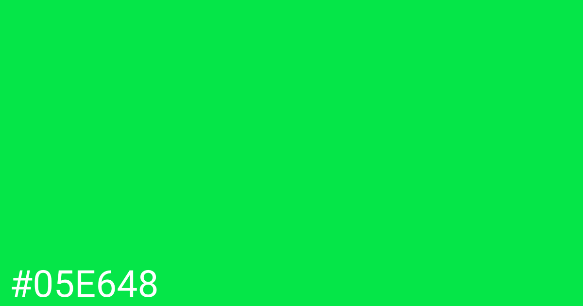 Hex color #05e648 graphic