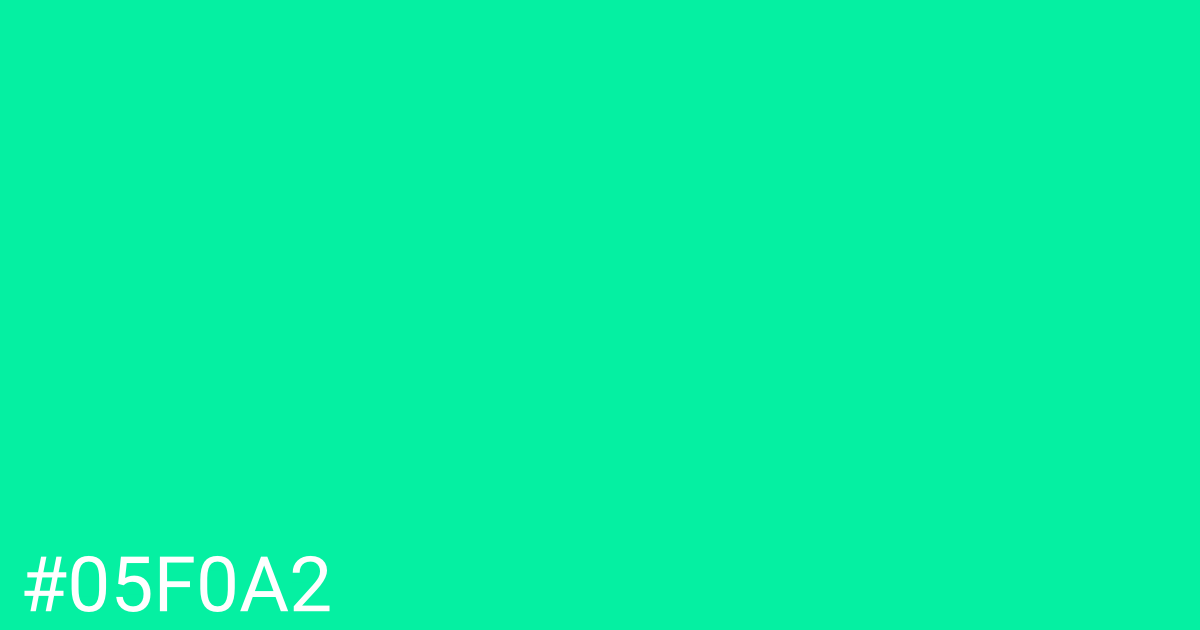 Hex color #05f0a2 graphic