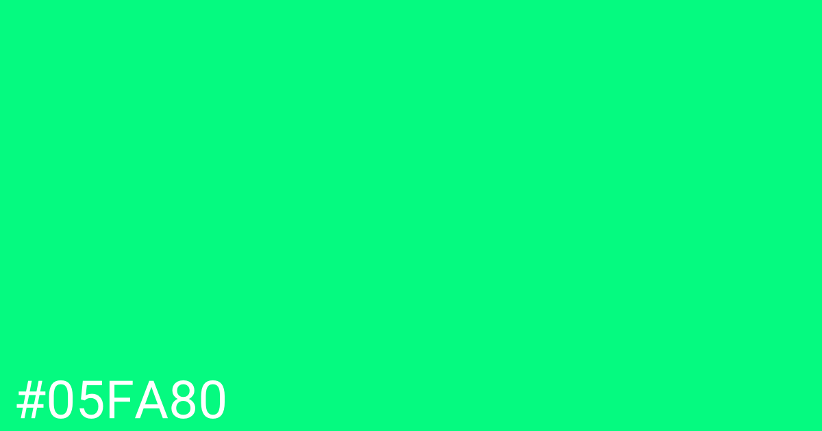 Hex color #05fa80 graphic