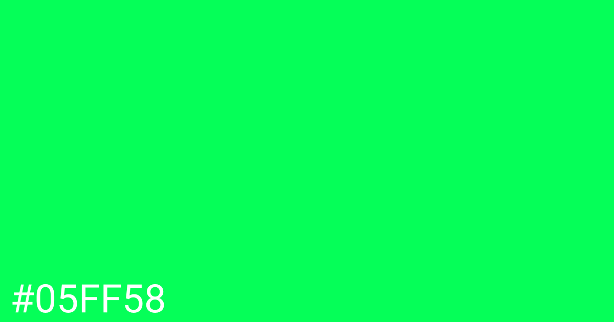 Hex color #05ff58 graphic