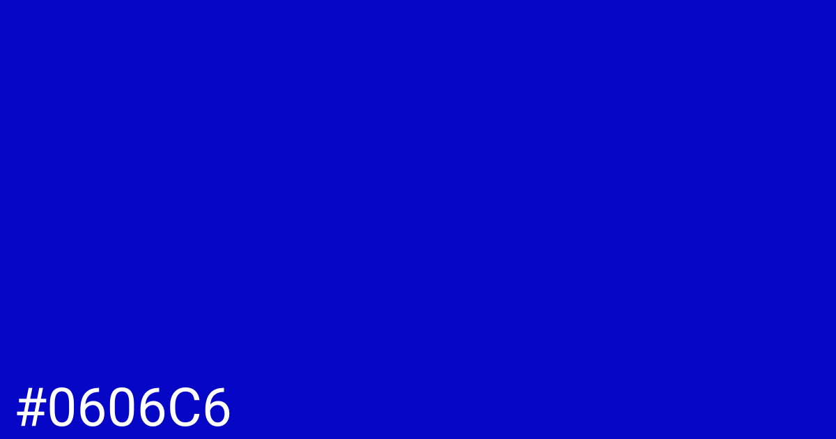 Hex color #0606c6 graphic