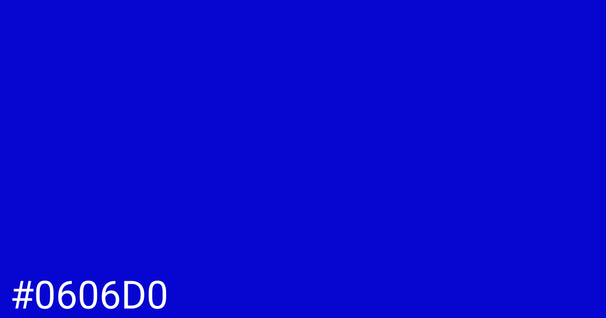 Hex color #0606d0 graphic