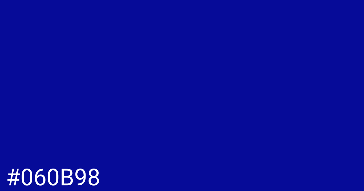 Hex color #060b98 graphic