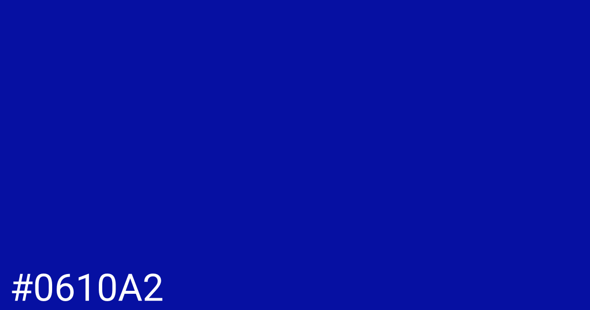 Hex color #0610a2 graphic