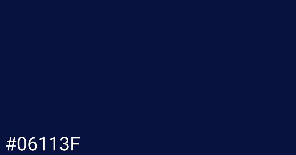 Hex color #06113f graphic
