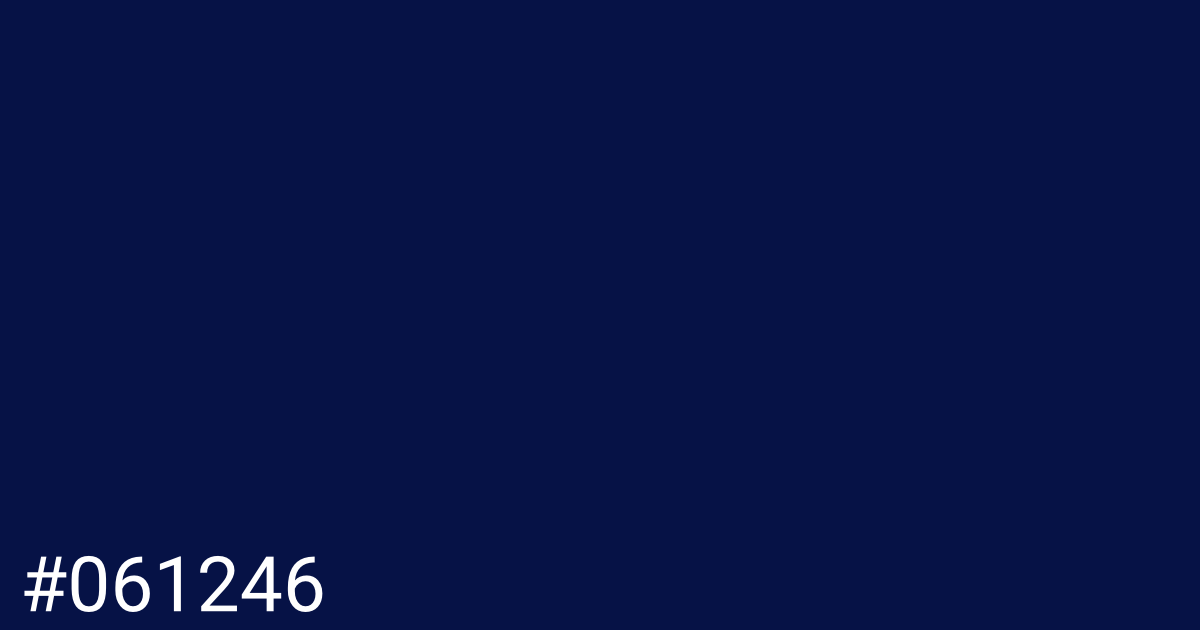 Hex color #061246 graphic