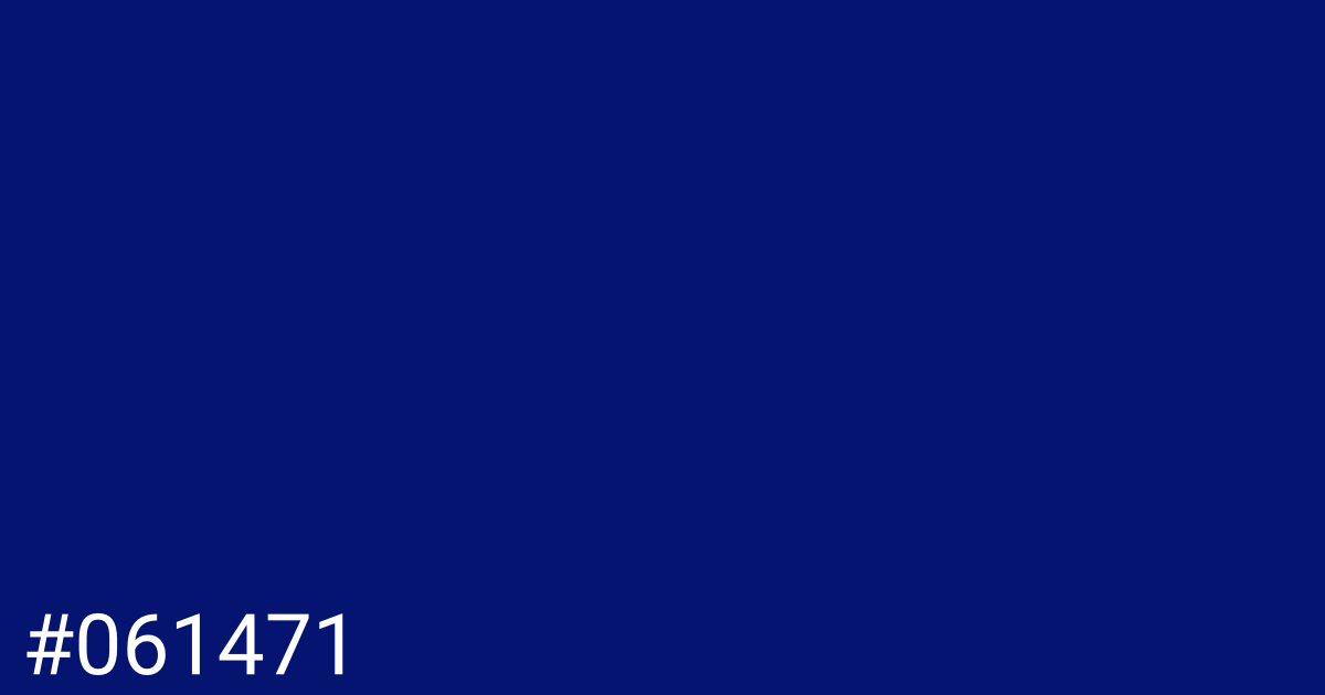 Hex color #061471 graphic