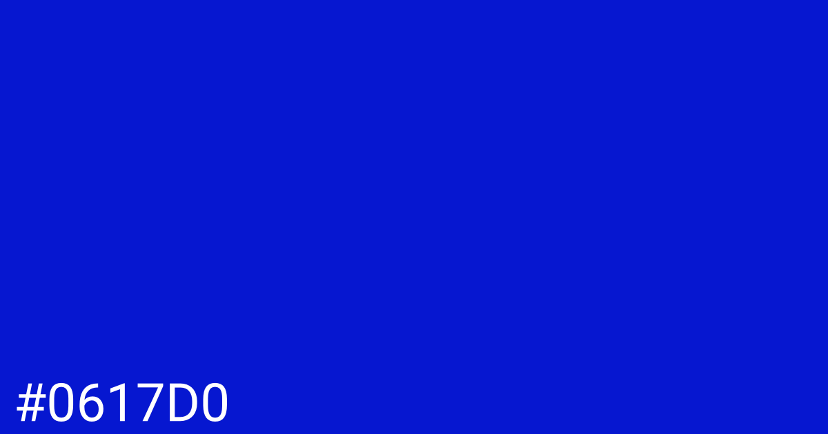 Hex color #0617d0 graphic