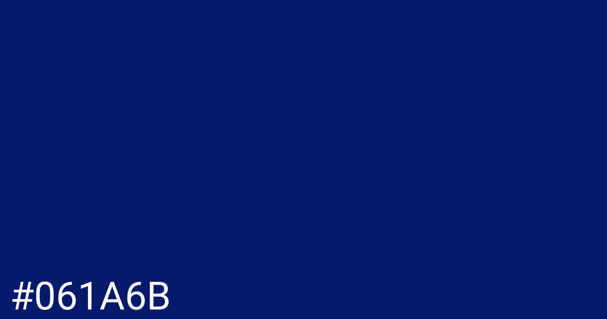 Hex color #061a6b graphic