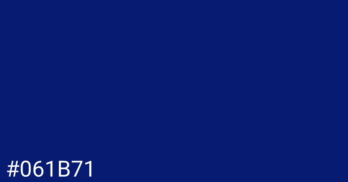 Hex color #061b71 graphic