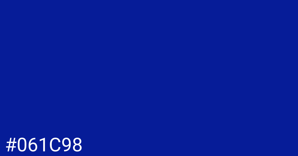 Hex color #061c98 graphic