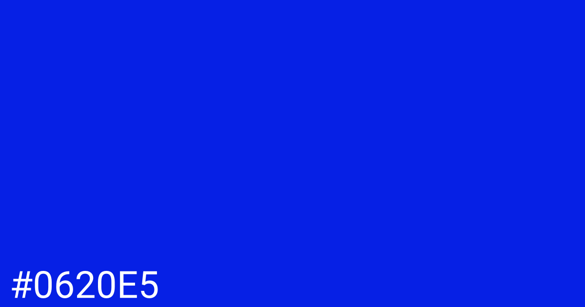 Hex color #0620e5 graphic