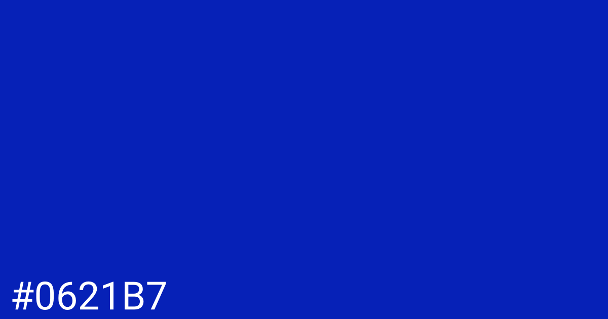 Hex color #0621b7 graphic