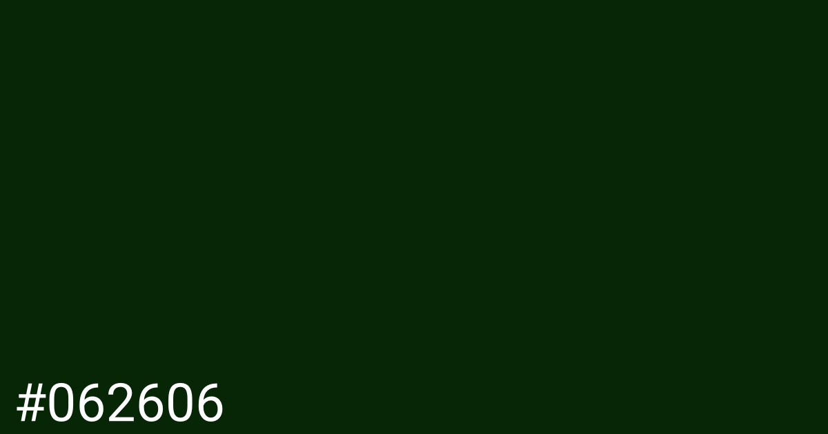 Hex color #062606 graphic