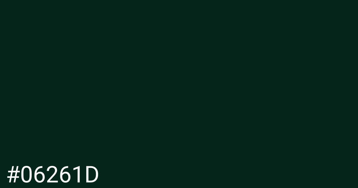 Hex color #06261d graphic