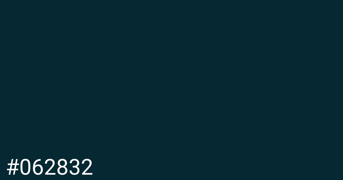 Hex color #062832 graphic