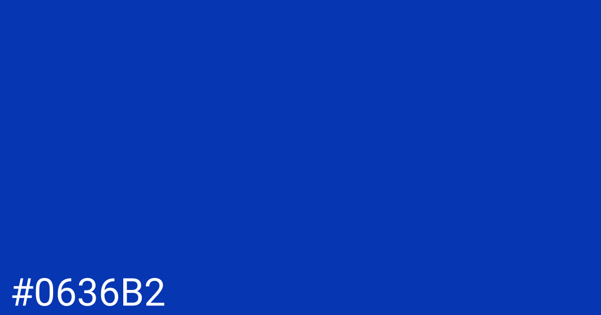 Hex color #0636b2 graphic