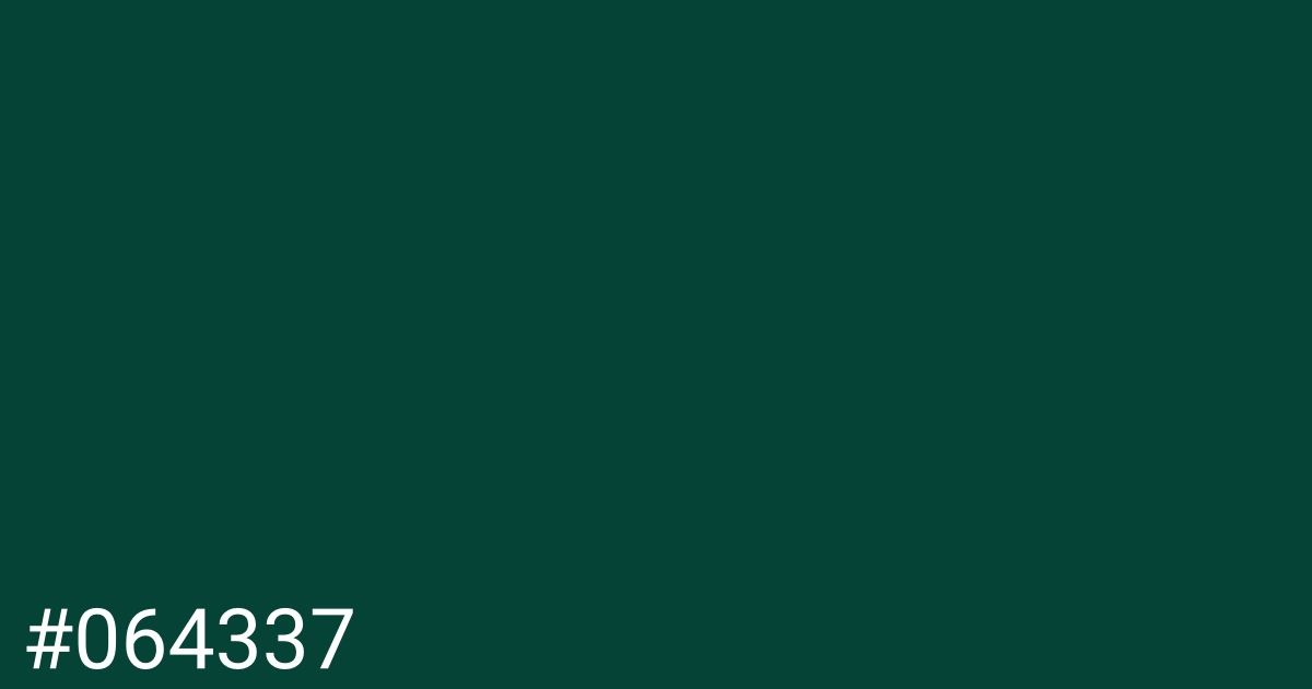 Hex color #064337 graphic