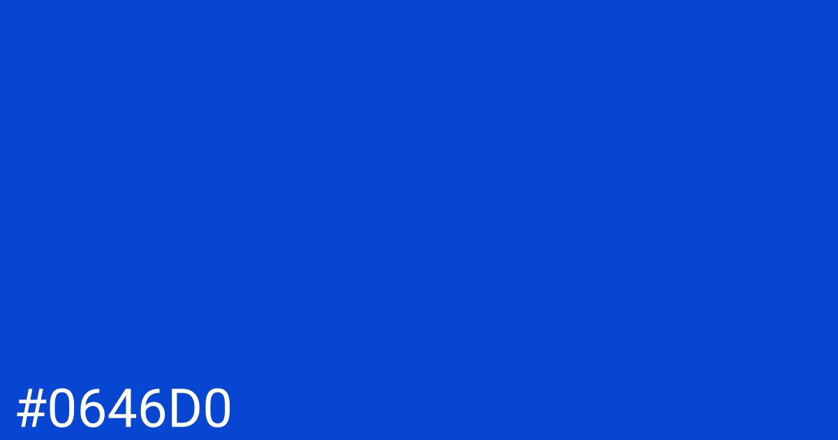 Hex color #0646d0 graphic