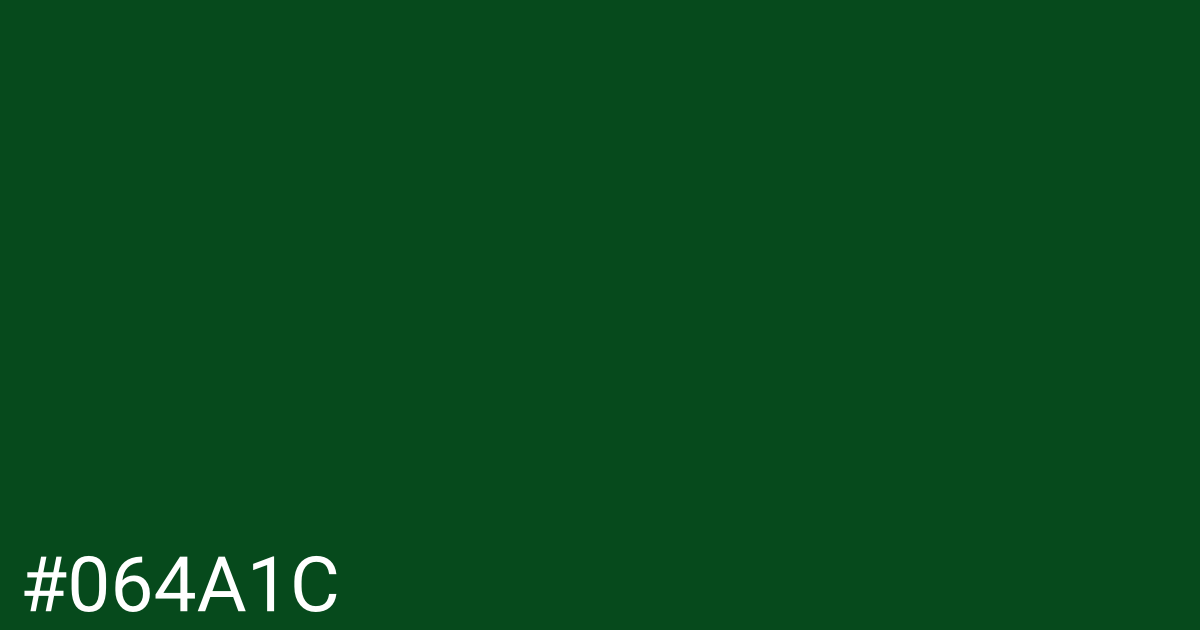 Hex color #064a1c graphic