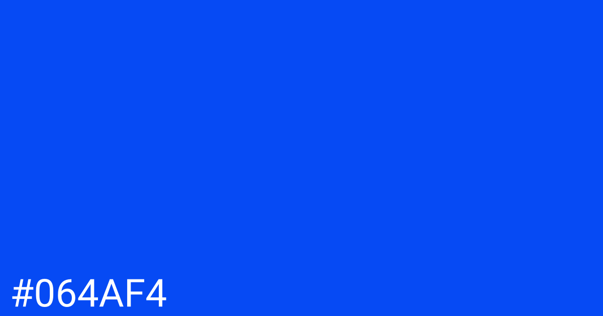 Hex color #064af4 graphic