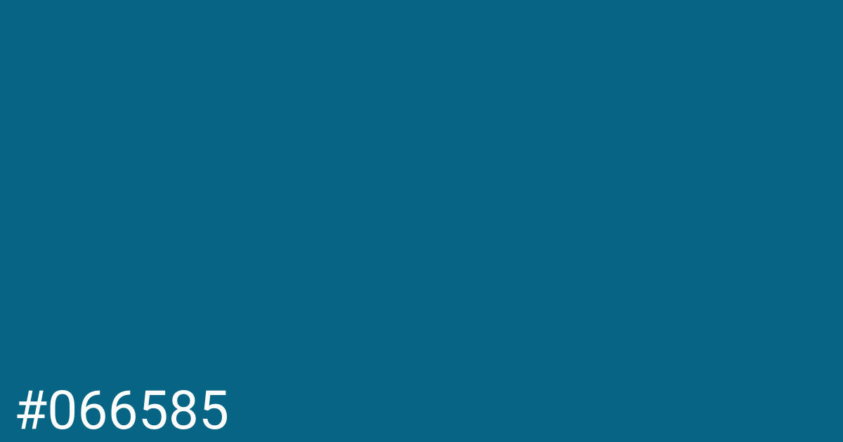 Hex color #066585 graphic