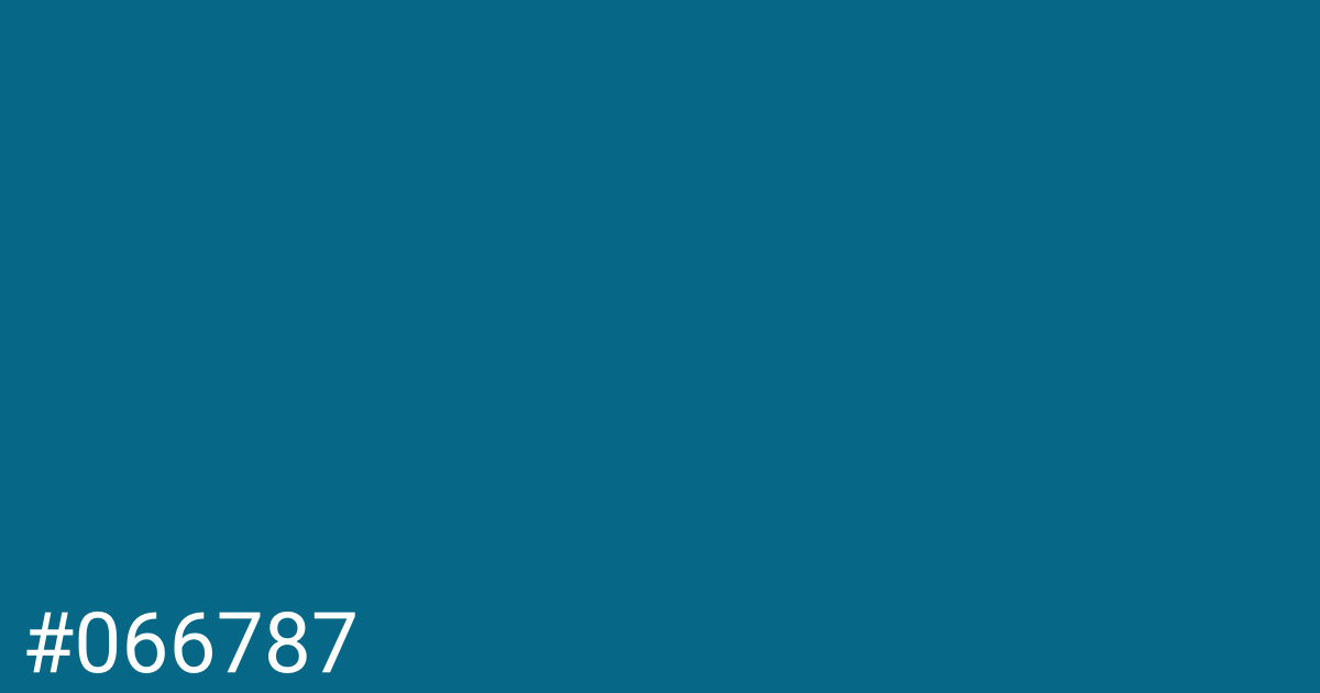 Hex color #066787 graphic