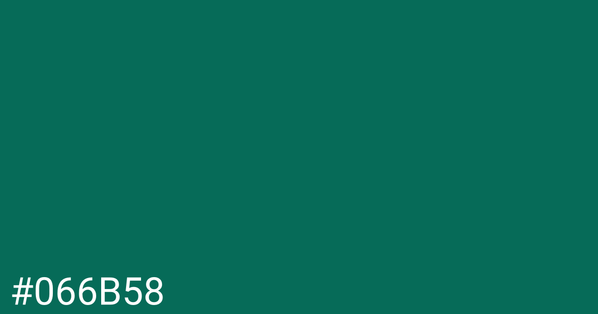 Hex color #066b58 graphic