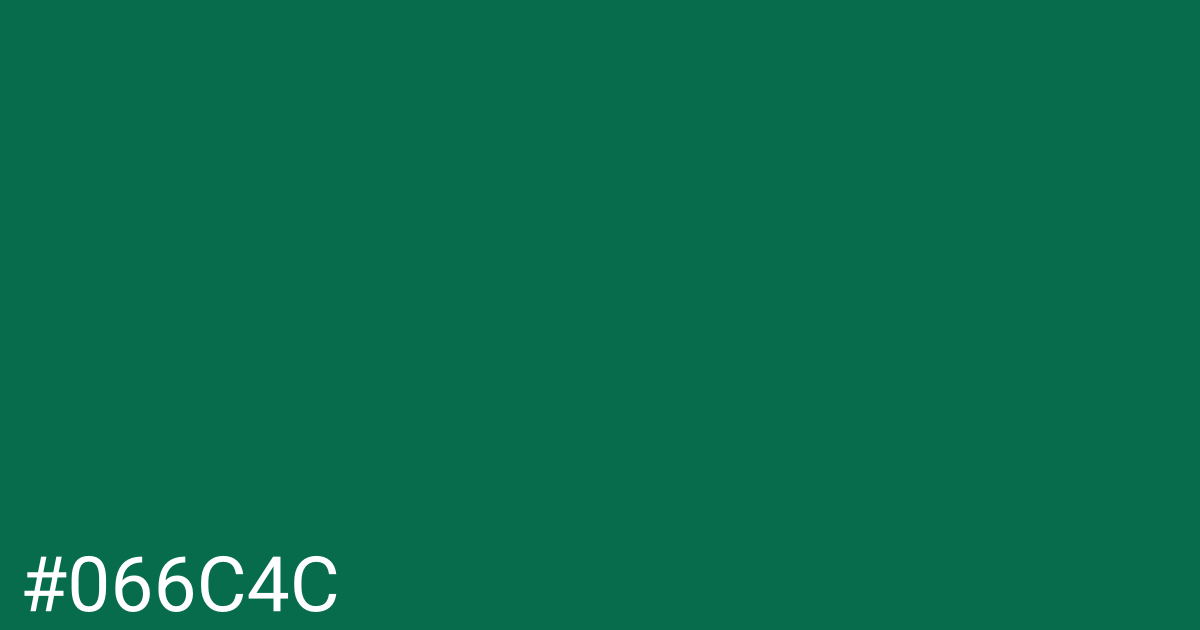 Hex color #066c4c graphic